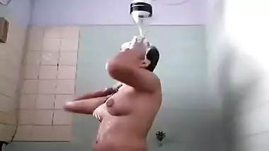 Sexy Desi Showering Bathroom Solo