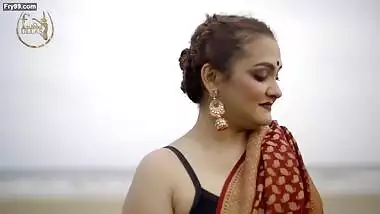 Dolon with her Red Color Georgette Saree – Fashion Ullas
