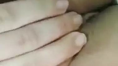 Sexy girl rubbing her pussy