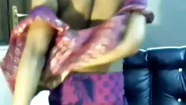 Chennai Desi girl saree stripping on webcam reveals boobs