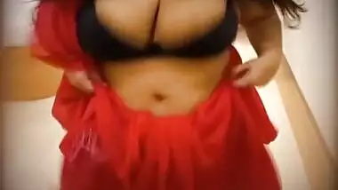 Huge Boobs In Indian Bbw And Ass In Red Saree Musical Video