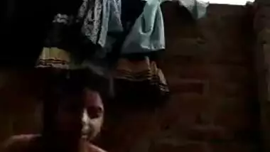 Selfie bathing video of desi village girl