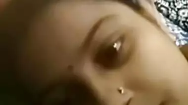 Shy Desi Bhabhi selfie topless video