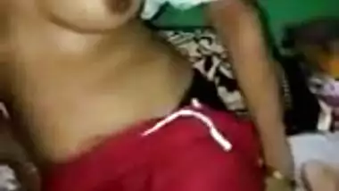 Indian bhabhi pressing her boobs hard and fucked by husband 1