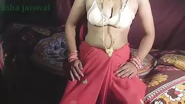 Desi lady in pink outfit enjoys cock in XXX slit after she sucks it