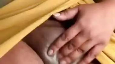 Desi teensitter Plays with her milky cunt closeup
