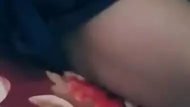 hot desi babe shy on bed hubby showing ass and pussy