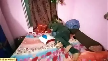 Hot Indian cheating wife having sex with secret friend ! Husband not home today!