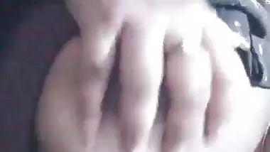 Desi girl sex mood topless boob pressing selfie video