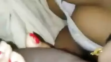 Newly married desi wife sucking cock