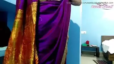 First Time Queen Sonali Has Painful Sex In Blue Saree, cum on boobs
