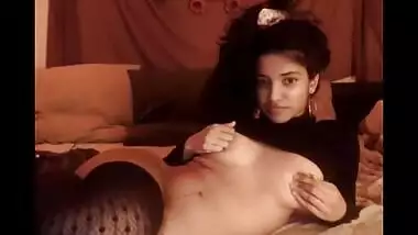 Hot hairy pussy teen girl teasing her boyfriend on cam