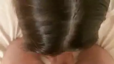 Young Indian girl sucks his stepdad's dick