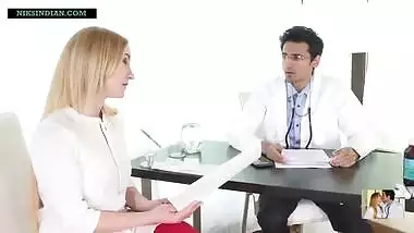 Indian doctor impregnates blonde patient as she begs for sperms in her pussy