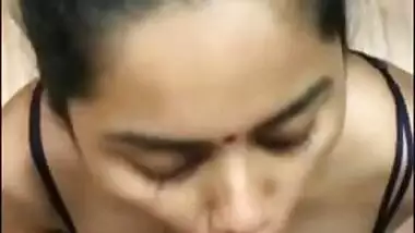 Bengali slut Bhabhi giving sensual blowjob to own brother, desi sex video