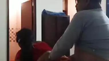 Man hurry to fuck after his wife came from office