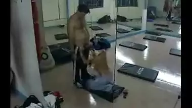 Hidden cam sex of gym trainers secretly captured