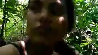 Desi cute village girl with lover Outdoor jangle