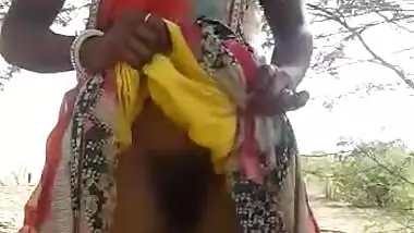 Indian Adivasi girl showcasing her private body parts