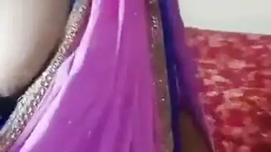Desi wife showing nipple to impress husband