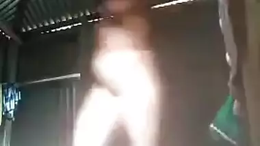 Naked Bangladeshi housewife sticks XXX sex toy into her Desi slit