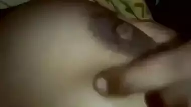 Village Girl Sucking Boobs & Rubbing her Wet Pussy