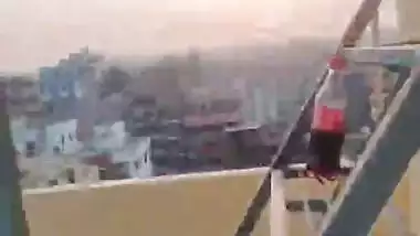 Desi Wife Rooftop Blowjob