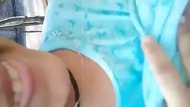 Hot teen showing boobs