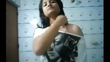 Sexy Tamil bhabhi teasing her lover showing boobs