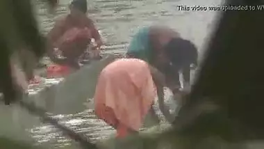 Desi Village Women Bathing In River