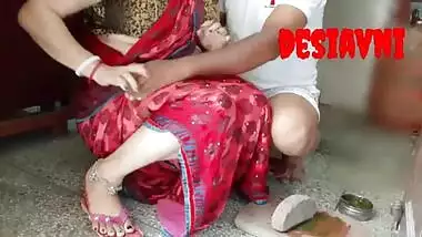 desi avni bangali mother working in kitchen while he want to suck her boobs