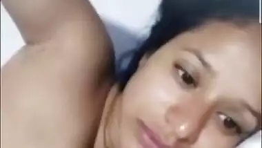 Desi Cutie Babe Showing her Boobs and Pussy in Selfie