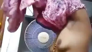 Telugu wife strips nighty and gives blowjob to husband