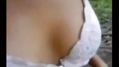 Sexy School girl outdoor sex with bf