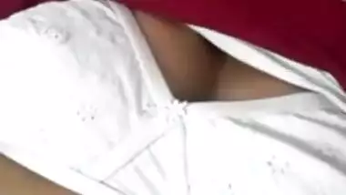 Today Exclusive- Super Sexy Look Desi Girl Showing Her Boobs To Lover On Video Call