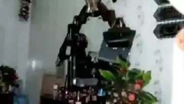 Nude girl shows her butt and enjoys video call sex