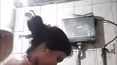 Lankan Black Girl Bathing