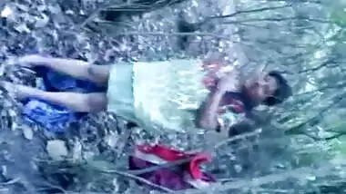 Desi village girl stripping in the forest