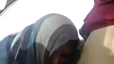 Horny Pakistani couple fucking on the car