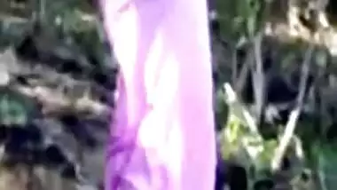 village girl bathing in river