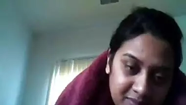 Chubby amateur Desi Debs brags of her big boobies