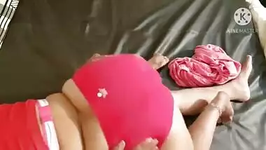 Indian chubby auntie Red penty Big ass Indian lady sex with sasurji (clear hind audio)