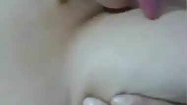 White Bhabhi Showing Boobs and Pussy