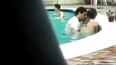 Sex in the pool.