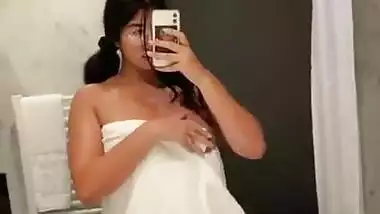 NRI Girl Nude Bathroom Selfie Tease