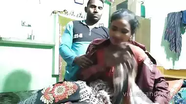 Desi porn of Devar licking his Bhabhi’s cunt at midnight