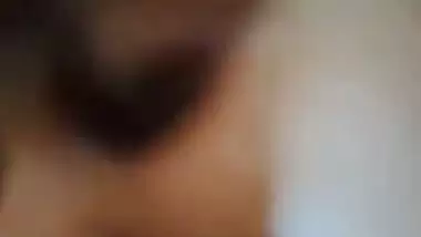 Nude girl makes her lover cum and shoots blowjob MMS