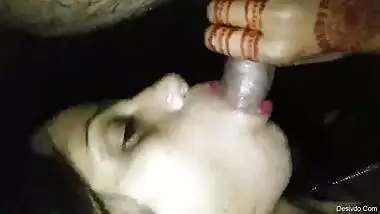 Horny desi newly wed wife sucking cock like Pro and mouth fuck