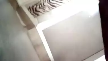 Hiding Inside Bathroom And Making Video Of Indian Aunty Bathing