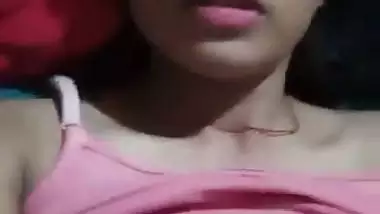 Horny Girl Pressing Boobs Hard